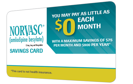 Norvasc Savings card